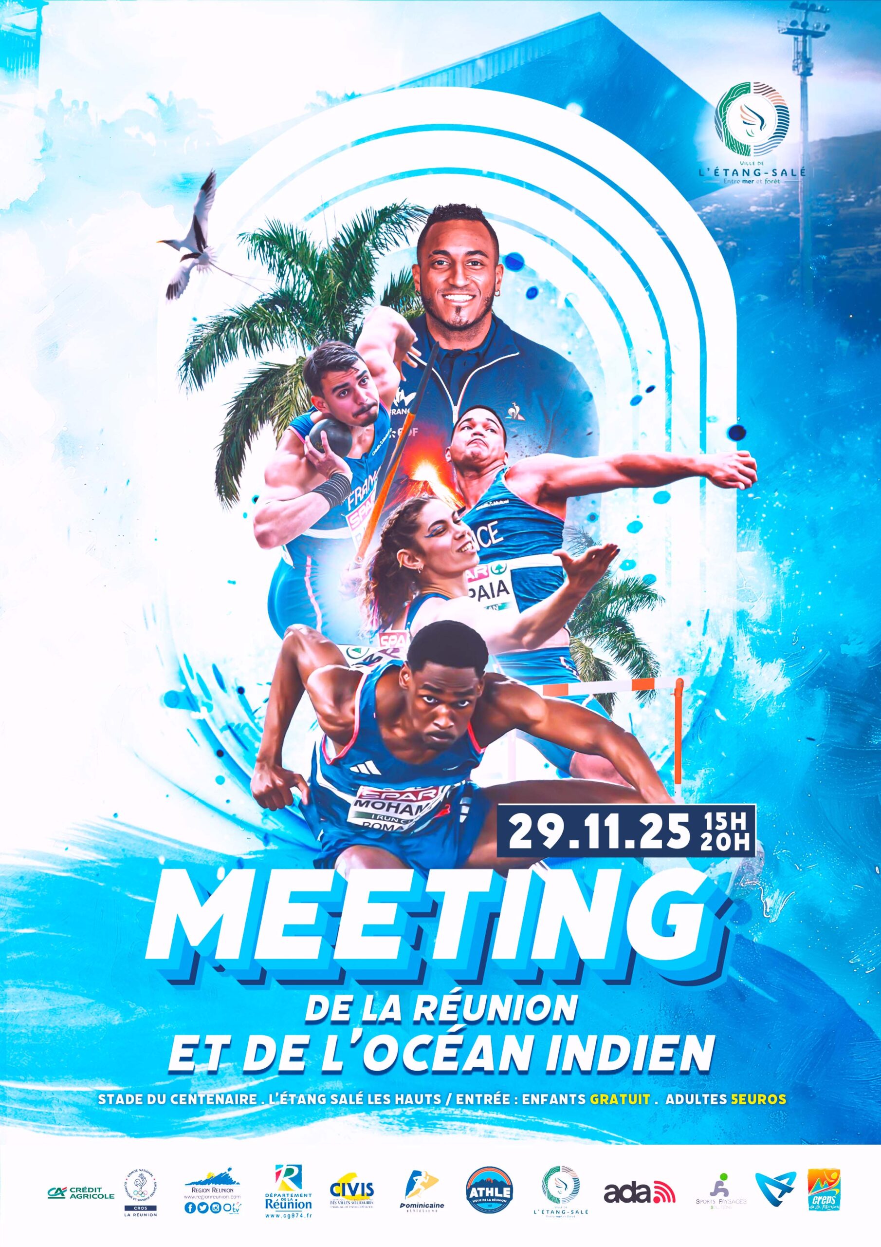 Direction graphique événementielle – Meeting d’Athlétisme de La Réunion